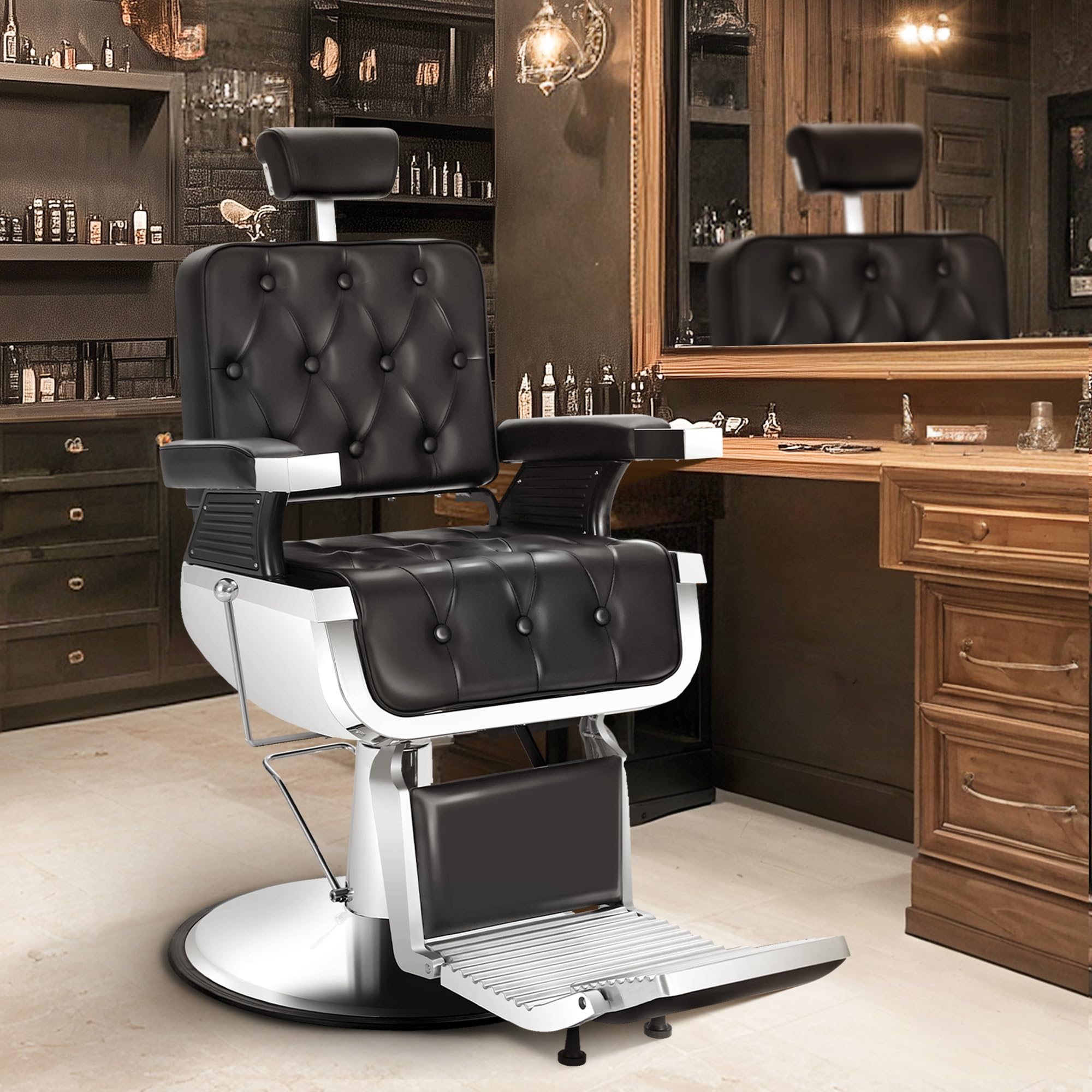Amazon.com: Hicomony Reclining Barber Chair, Salon Chair Hair